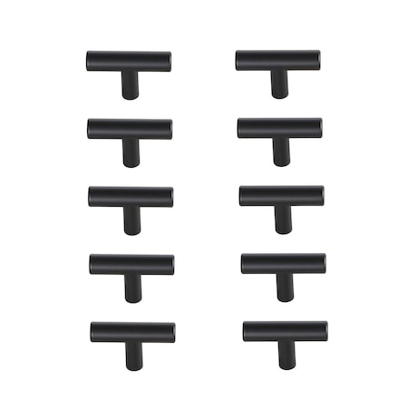Elegant Decor Quinn Multipack T Bar Pull, Matte Black, 10PK PL400-1-MB-10PK